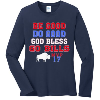 Vintage Be Good Do Good God Bless Go Bill Ladies Long Sleeve Shirt