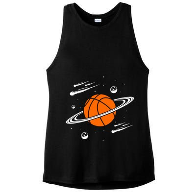 Vintage Basketball Graphic Design Cool Basketball Ladies PosiCharge Tri-Blend Wicking Tank