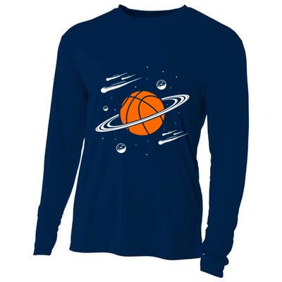 Vintage Basketball Graphic Design Cool Basketball Cooling Performance Long Sleeve Crew