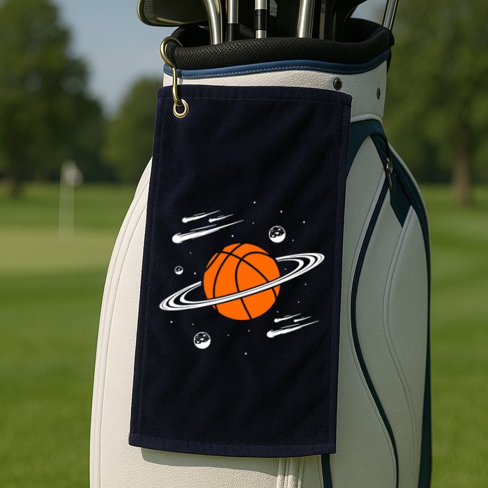 Vintage Basketball Graphic Design Cool Basketball Golf Towel