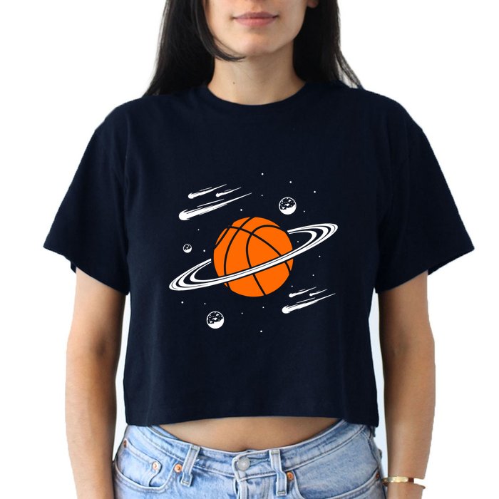 Vintage Basketball Graphic Design Cool Basketball Crop Top