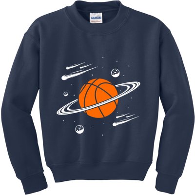 Vintage Basketball Graphic Design Cool Basketball Kids Sweatshirt