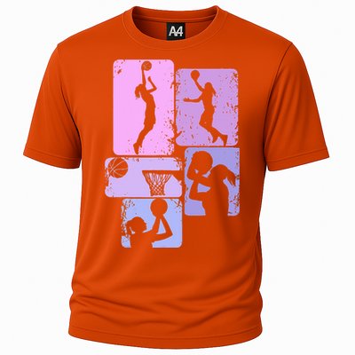 Vintage Basketball Girl Women Cooling Performance Crew T-Shirt