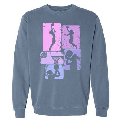 Vintage Basketball Girl Women Garment-Dyed Sweatshirt