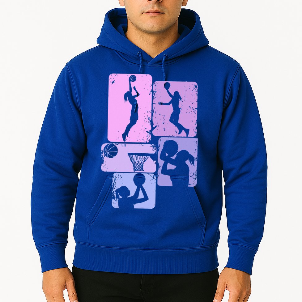 Vintage Basketball Girl Women Hoodie