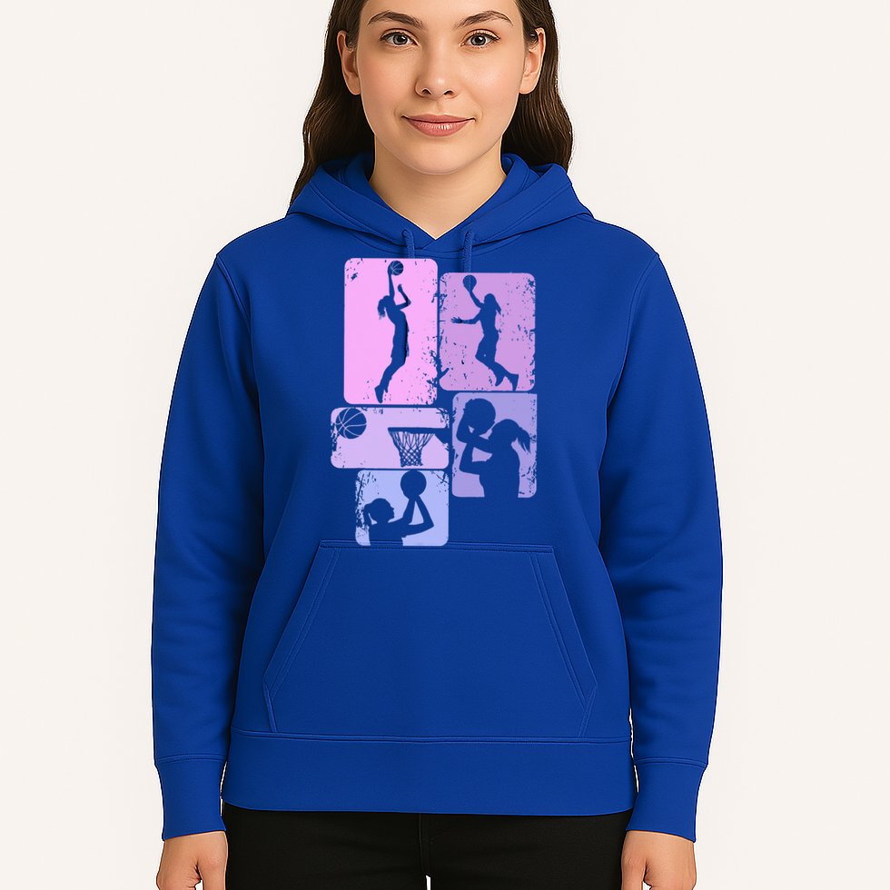 Vintage Basketball Girl Women Hoodie