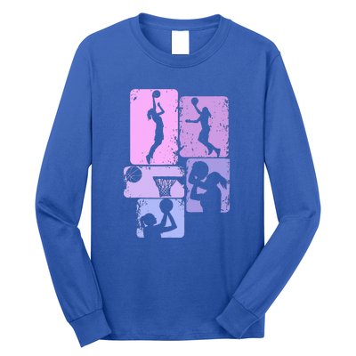 Vintage Basketball Girl Women Long Sleeve Shirt