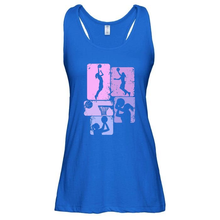 Vintage Basketball Girl Women Ladies Essential Flowy Tank