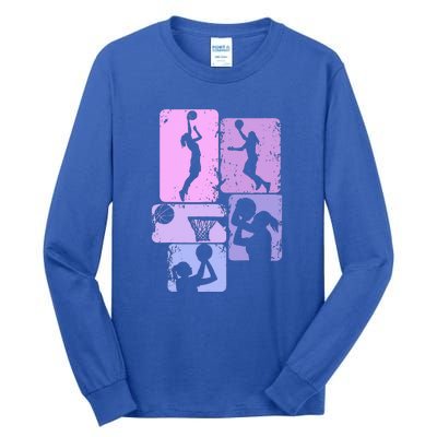 Vintage Basketball Girl Women Tall Long Sleeve T-Shirt