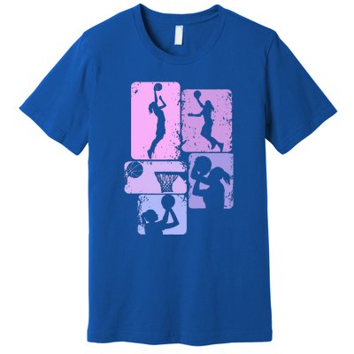 Vintage Basketball Girl Women Premium T-Shirt