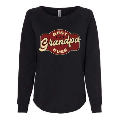 Vintage Best Grandpa Ever Gift Womens California Wash Sweatshirt