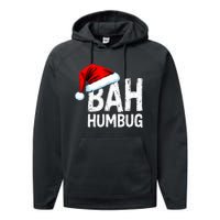 Vintage Bah Humbug Christmas Santa Funny Xmas Party Performance Fleece Hoodie