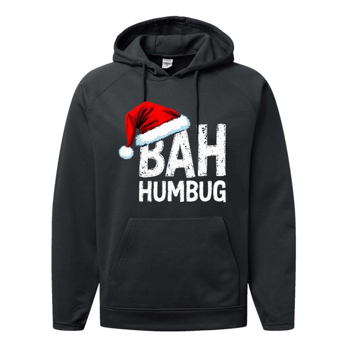 Vintage Bah Humbug Christmas Santa Funny Xmas Party Performance Fleece Hoodie