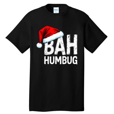 Vintage Bah Humbug Christmas Santa Funny Xmas Party Tall T-Shirt