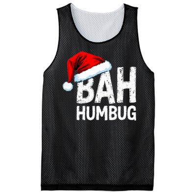 Vintage Bah Humbug Christmas Santa Funny Xmas Party Mesh Reversible Basketball Jersey Tank