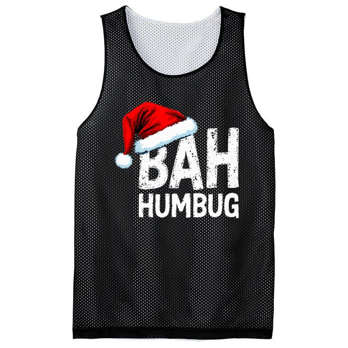 Vintage Bah Humbug Christmas Santa Funny Xmas Party Mesh Reversible Basketball Jersey Tank