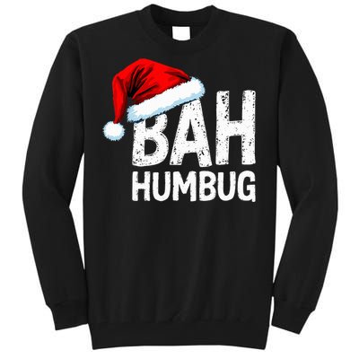 Vintage Bah Humbug Christmas Santa Funny Xmas Party Tall Sweatshirt