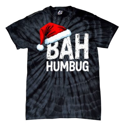 Vintage Bah Humbug Christmas Santa Funny Xmas Party Tie-Dye T-Shirt