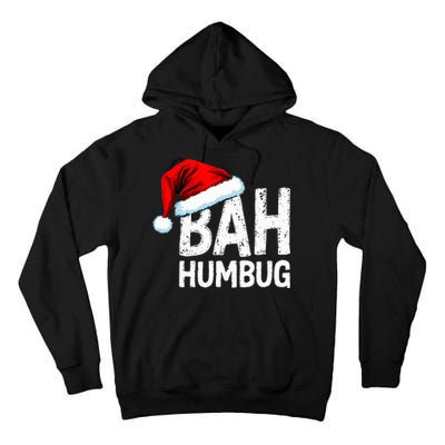 Vintage Bah Humbug Christmas Santa Funny Xmas Party Tall Hoodie