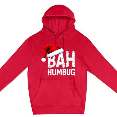 Vintage Bah Humbug Christmas Santa Funny Xmas Party Premium Pullover Hoodie