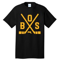 Vintage Boston Hockey Sticks State Outline Tall T-Shirt