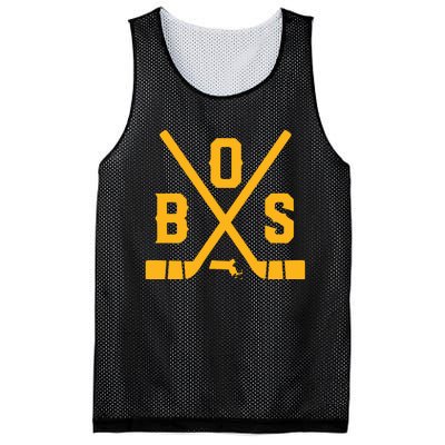 Vintage Boston Hockey Sticks State Outline Mesh Reversible Basketball Jersey Tank