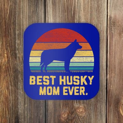 Vintage Best Husky Mom Ever Gift Coaster