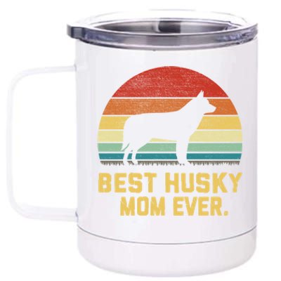 Vintage Best Husky Mom Ever Gift 12 oz Stainless Steel Tumbler Cup