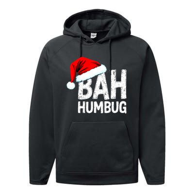 Vintage Bah Humbug Christmas Santa Funny Xmas Party Performance Fleece Hoodie