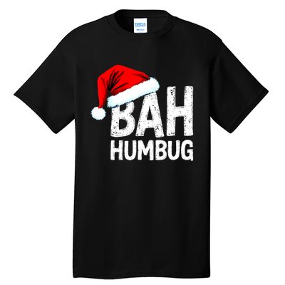 Vintage Bah Humbug Christmas Santa Funny Xmas Party Tall T-Shirt