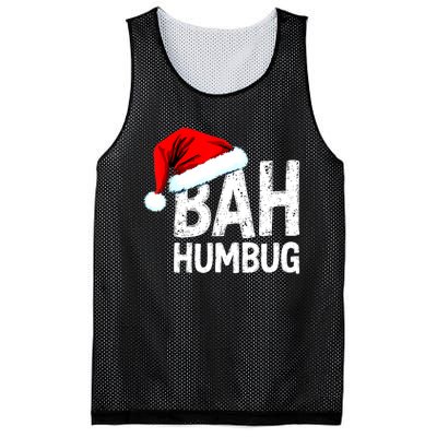 Vintage Bah Humbug Christmas Santa Funny Xmas Party Mesh Reversible Basketball Jersey Tank