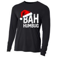 Vintage Bah Humbug Christmas Santa Funny Xmas Party Cooling Performance Long Sleeve Crew