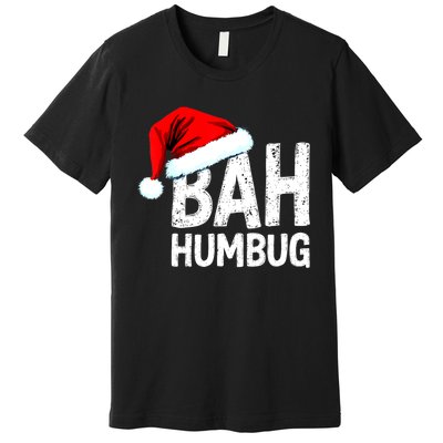 Vintage Bah Humbug Christmas Santa Funny Xmas Party Premium T-Shirt