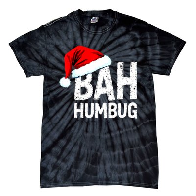 Vintage Bah Humbug Christmas Santa Funny Xmas Party Tie-Dye T-Shirt