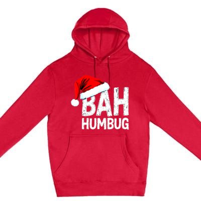 Vintage Bah Humbug Christmas Santa Funny Xmas Party Premium Pullover Hoodie