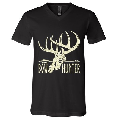 Vintage Bow Hunter American Deer Hunting Archery V-Neck T-Shirt