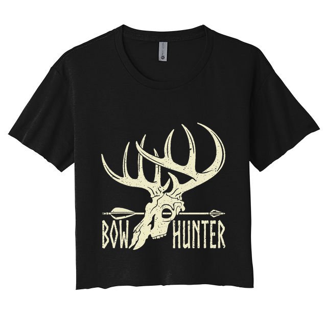 Vintage Bow Hunter American Deer Hunting Archery Crop Top