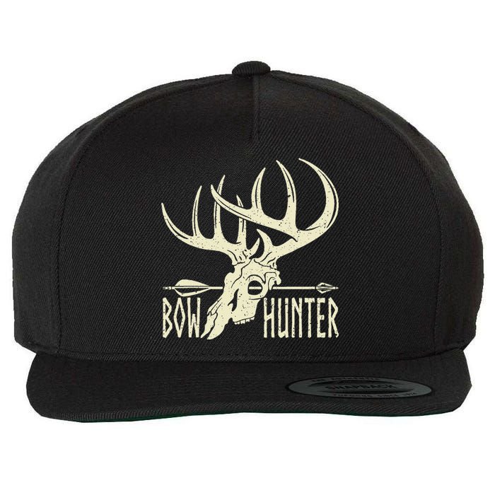 Vintage Bow Hunter American Deer Hunting Archery Wool Snapback Cap