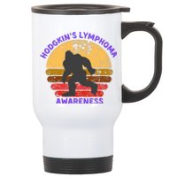 Vintage Bigfoot Hodgkin’s Lymphoma Awareness Stainless Steel Travel Mug