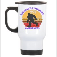 Vintage Bigfoot Hodgkin’s Lymphoma Awareness Stainless Steel Travel Mug