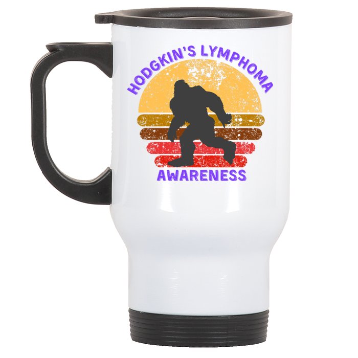 Vintage Bigfoot Hodgkin’s Lymphoma Awareness Stainless Steel Travel Mug