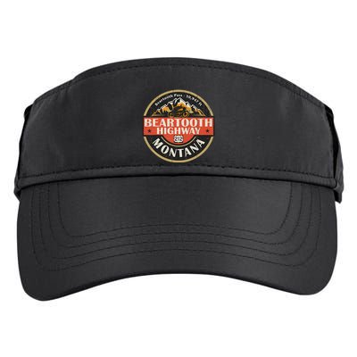 Vintage Beartooth Highway Mountain Hiking Nature Adult Drive Performance Visor
