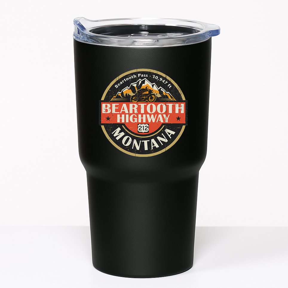 Vintage Beartooth Highway Mountain Hiking Nature Tumbler