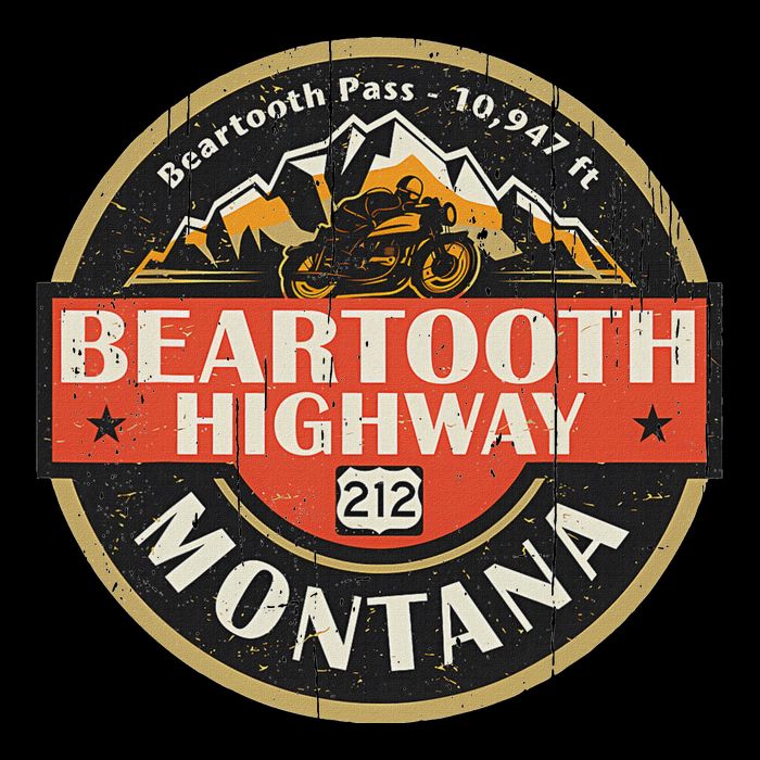 Vintage Beartooth Highway Mountain Hiking Nature Kids T-Shirt