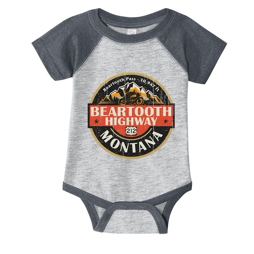 Vintage Beartooth Highway Mountain Hiking Nature Infant Baby Jersey Bodysuit
