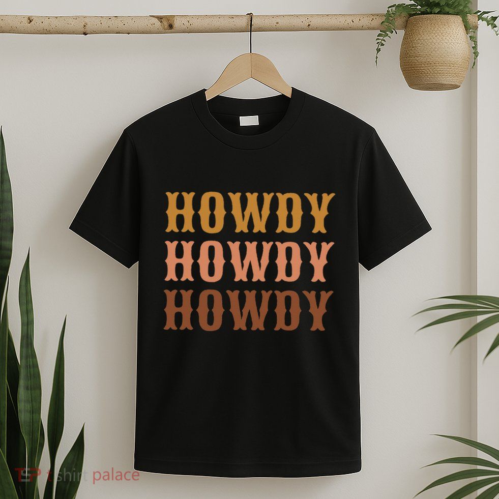 Vintage Brown Howdy Rodeo Western Country Texas Lover Gifts T-Shirt