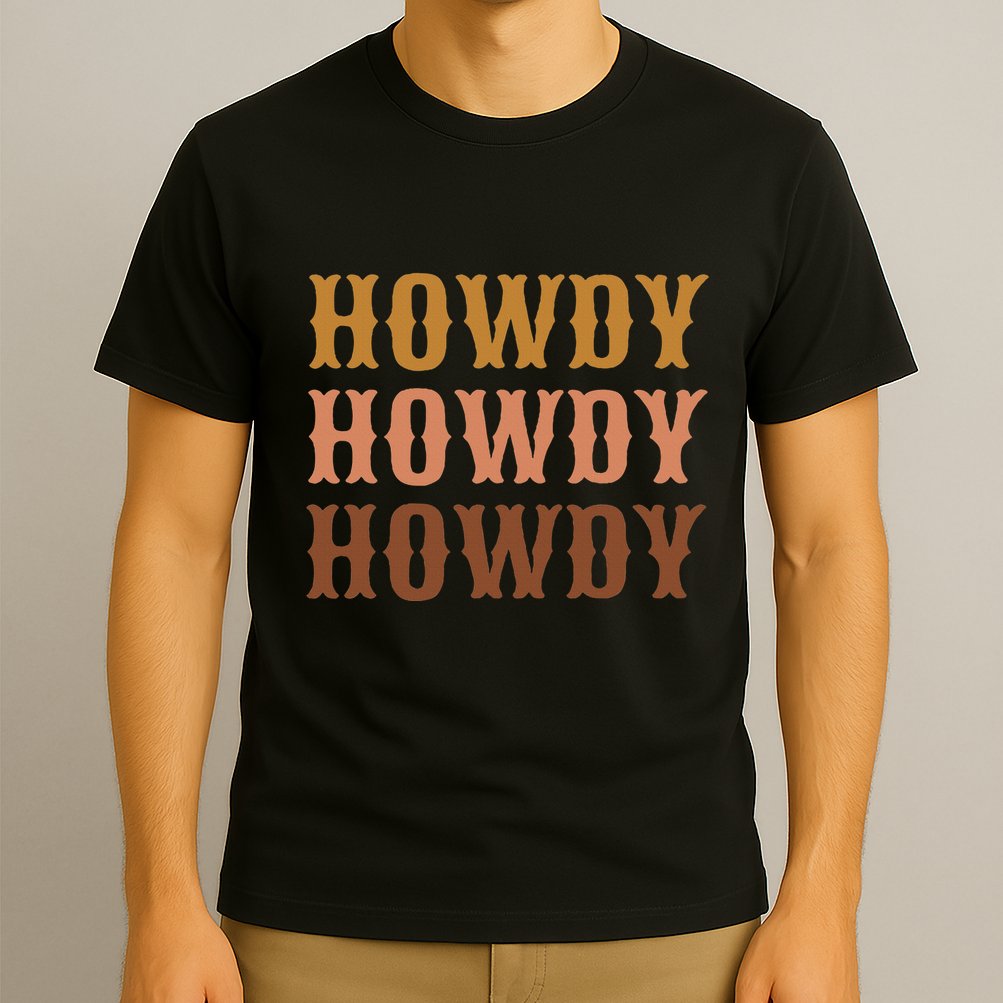 Vintage Brown Howdy Rodeo Western Country Texas Lover Gifts T-Shirt
