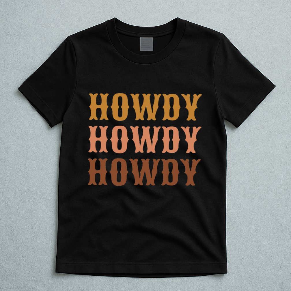 Vintage Brown Howdy Rodeo Western Country Texas Lover Gifts T-Shirt