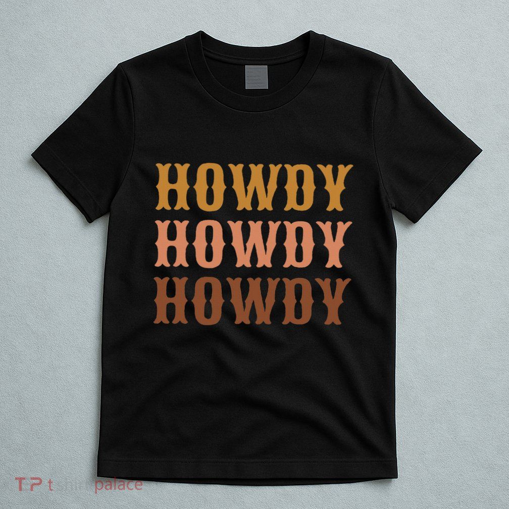 Vintage Brown Howdy Rodeo Western Country Texas Lover Gifts T-Shirt