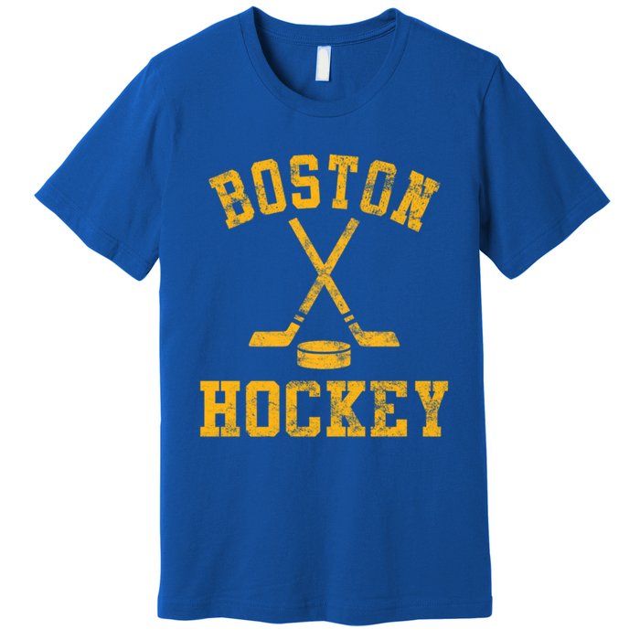 Vintage Boston Hockey Cool Gift Premium T-Shirt